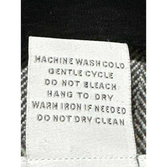 Soft Surroundings size Petite Large gray herringbone print cotton blend shacket - Picture 5 of 6